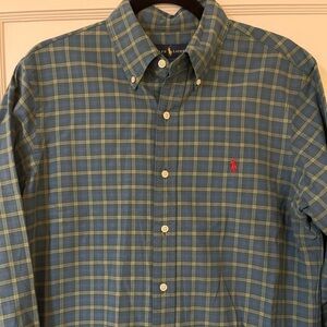 Ralph Lauren Men's Green Plaid Shirt